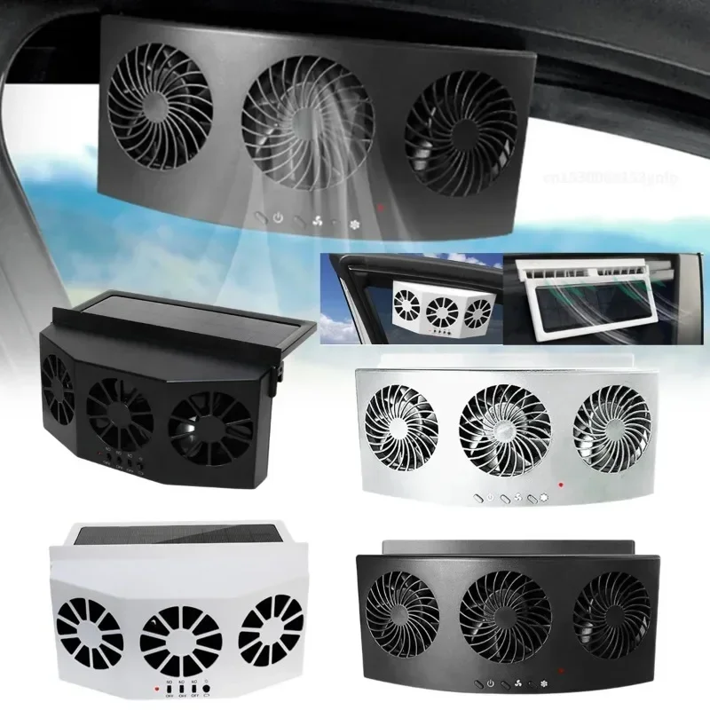 Renewable Energy Fan - พัดลมดูดอากาศในรถยนต์ 3 หัว ชาร์จ USB ได้