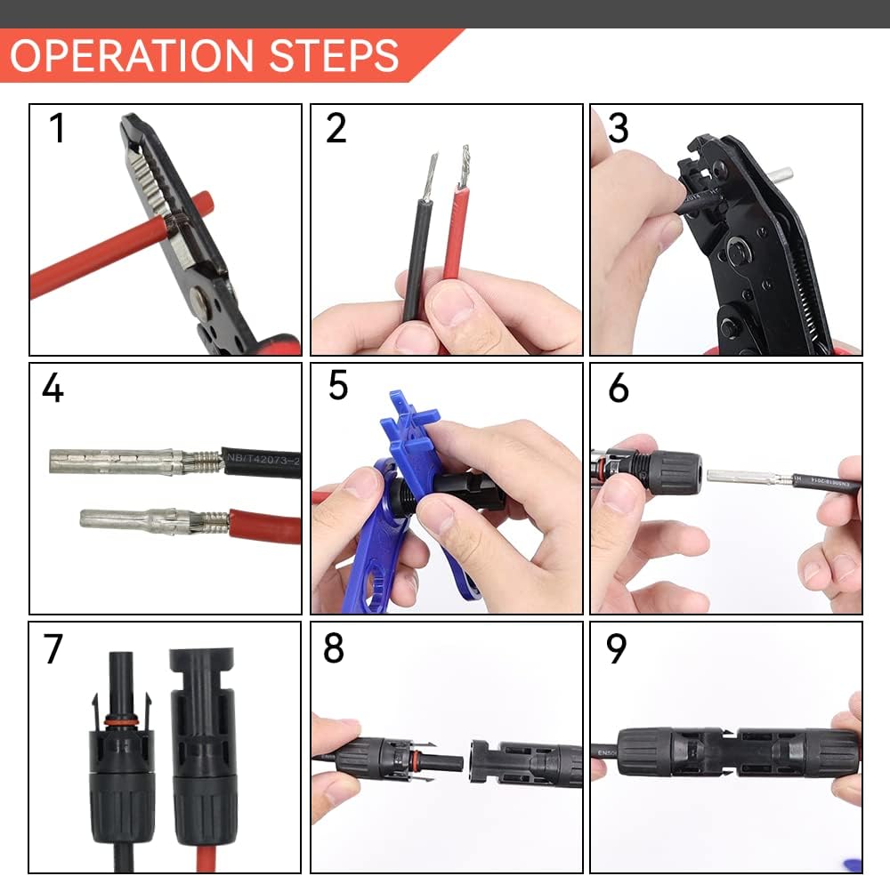 ชุดเครื่องมือย้ำสายแผงโซลาร์เซ - Solar Cable Mc4 Connector บทวิจารณ์และราคา