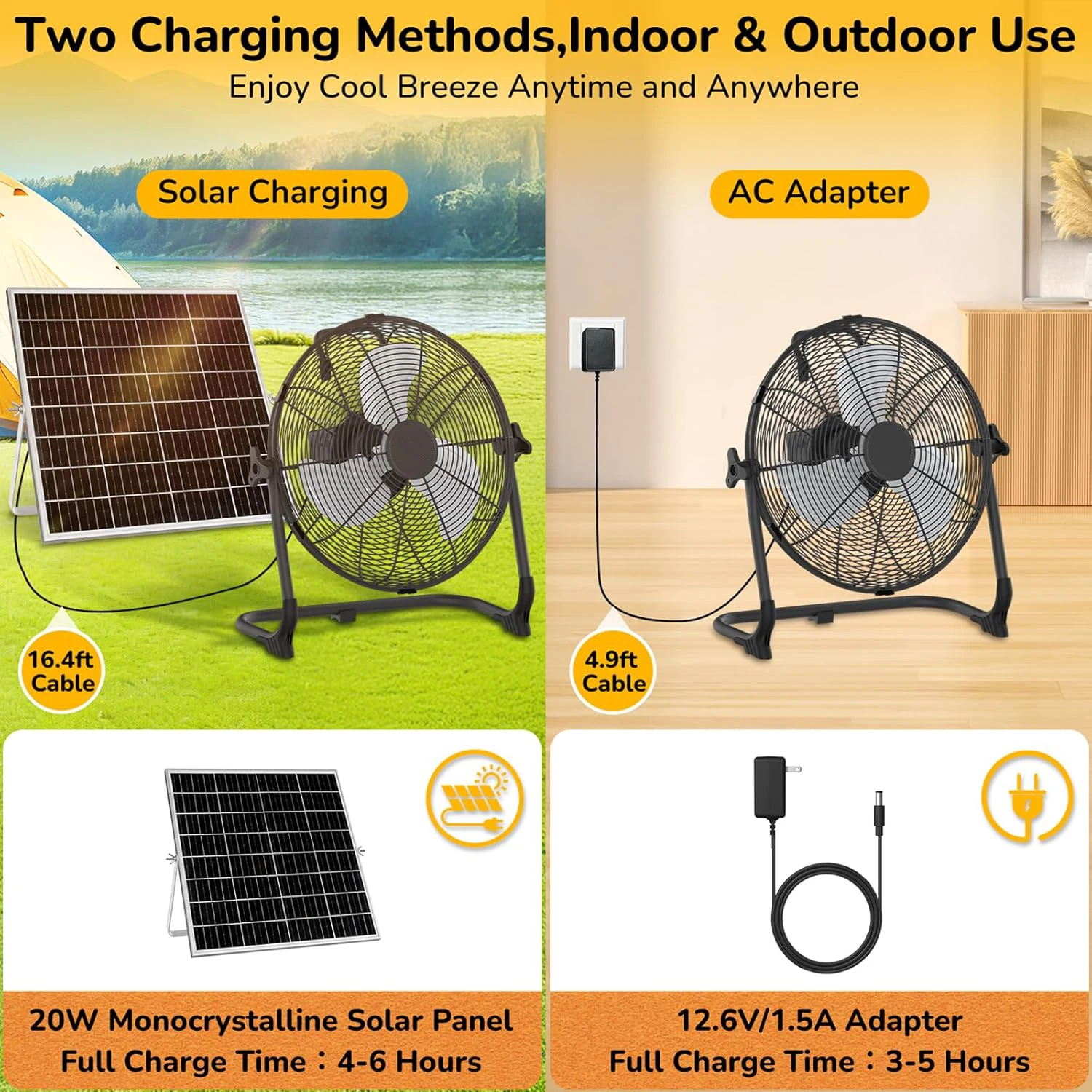 พัดลมพกพาพลังงานแสงอาทิตย์ขนาด - Renewable Energy Fan บทวิจารณ์และราคา